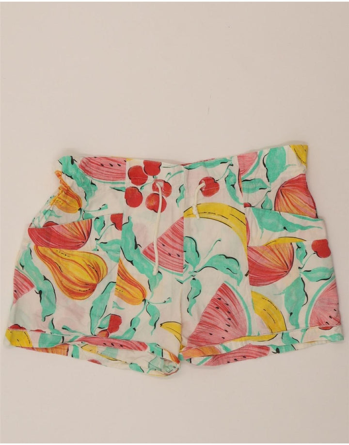 VINTAGE Womens Abstract Pattern Casual Shorts Small W27 Multicoloured Vintage Vintage and Second-Hand Vintage from Messina Hembry 