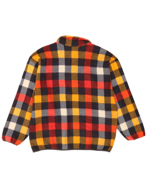 El Charro Mens Zip Neck Fleece Jumper XL Multicoloured Check Polyester