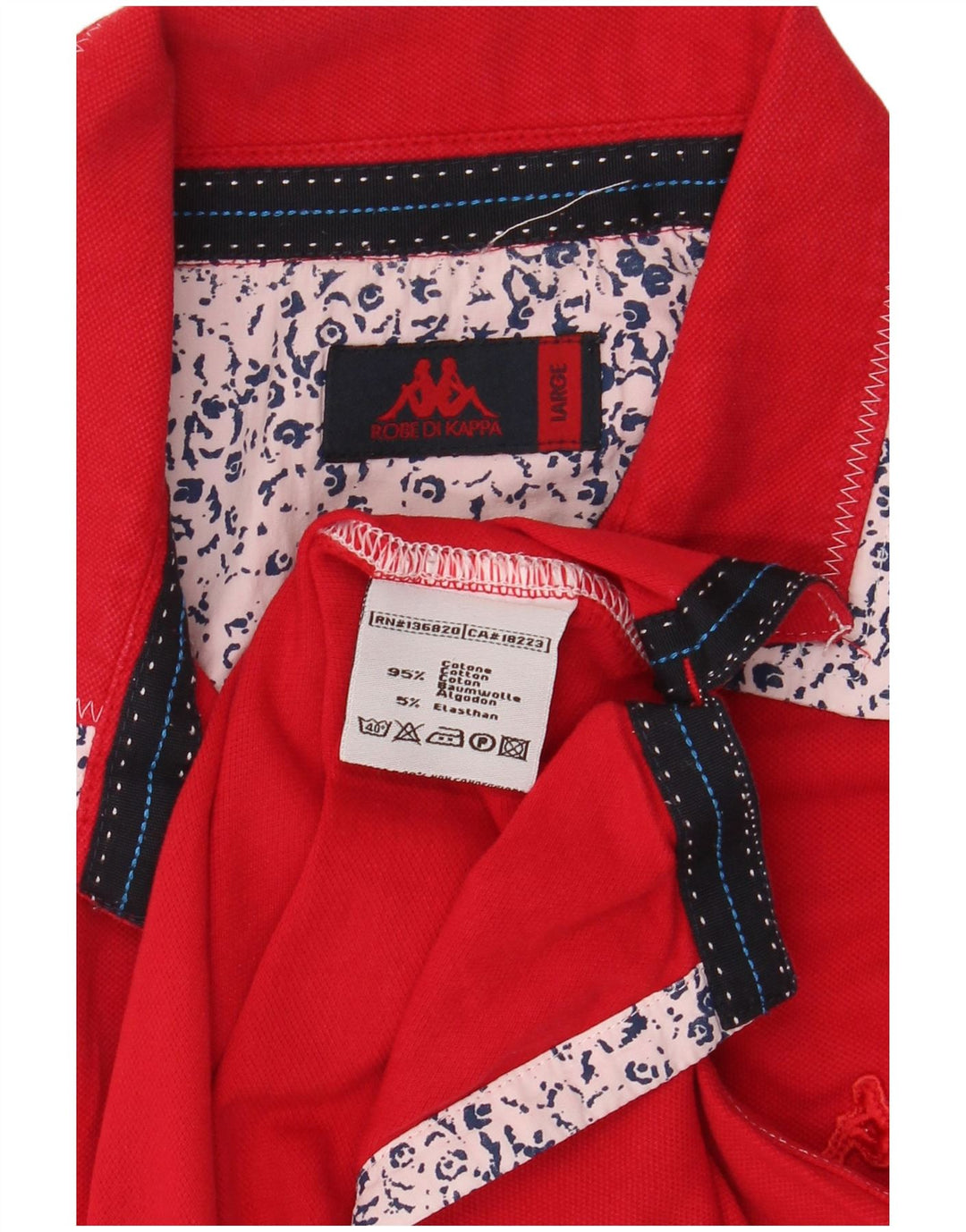 Kappa Womens Polo Shirt UK 14 Large Red Cotton