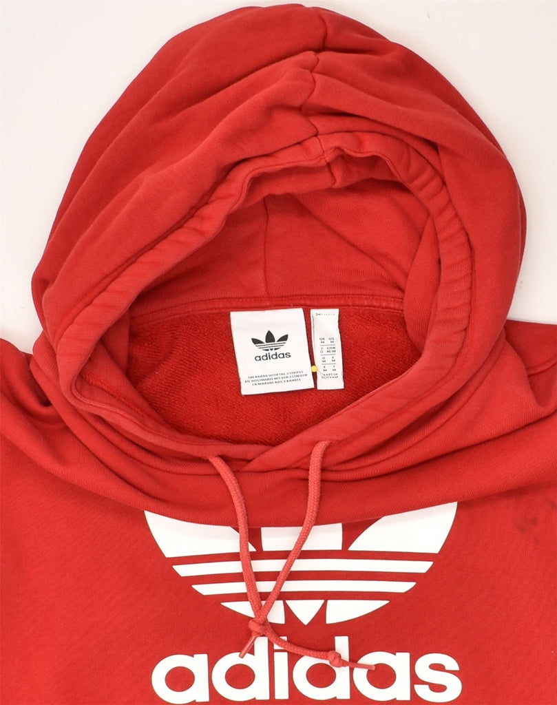 ADIDAS Mens Graphic Hoodie Jumper Medium Red Cotton | Vintage Adidas | Thrift | Second-Hand Adidas | Used Clothing | Messina Hembry 