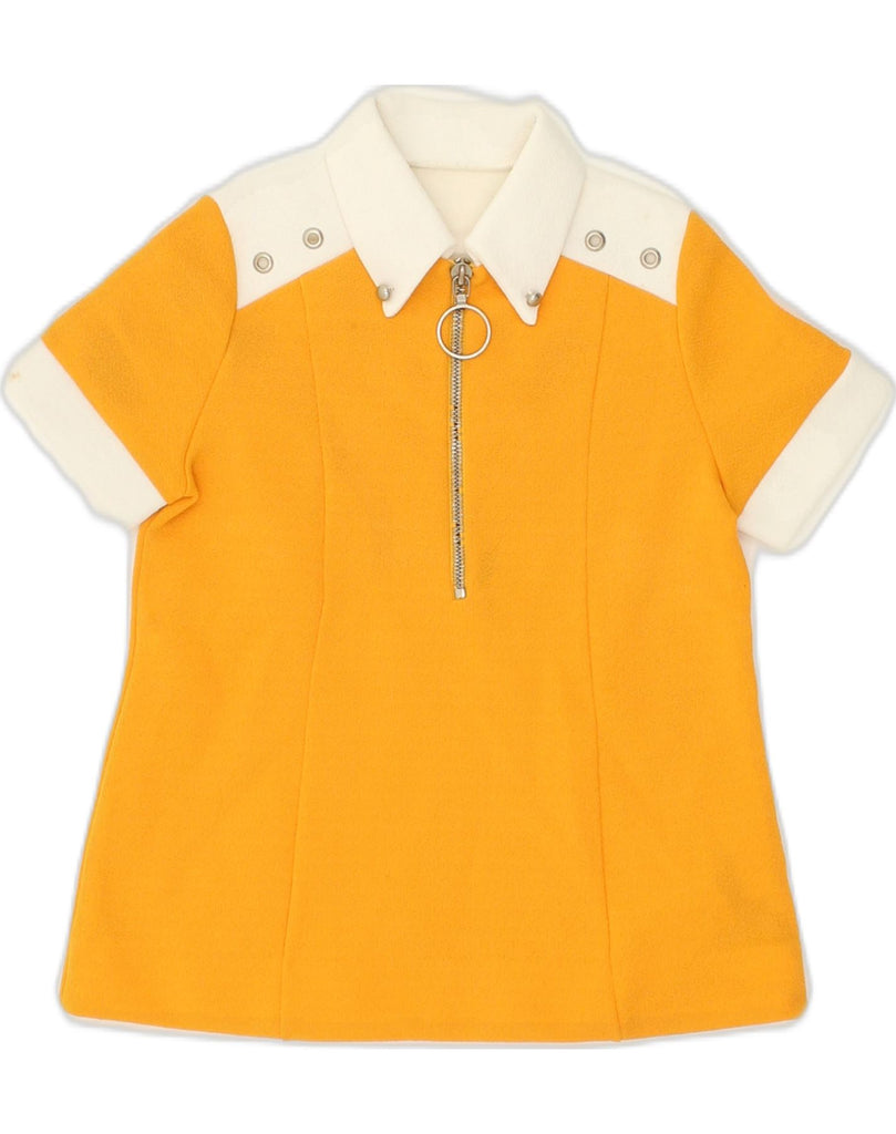 VINTAGE Girls Polo Dress 2-3 Years Yellow Colourblock Synthetic | Vintage Vintage | Thrift | Second-Hand Vintage | Used Clothing | Messina Hembry 