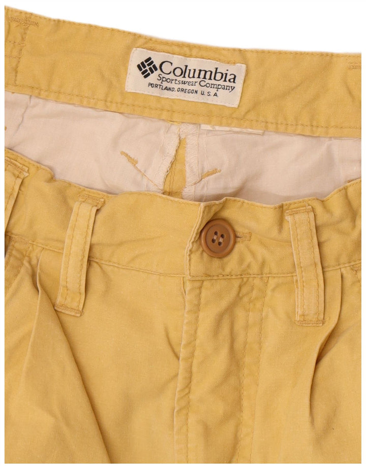 Columbia Mens Cargo Shorts W28 Small Yellow
