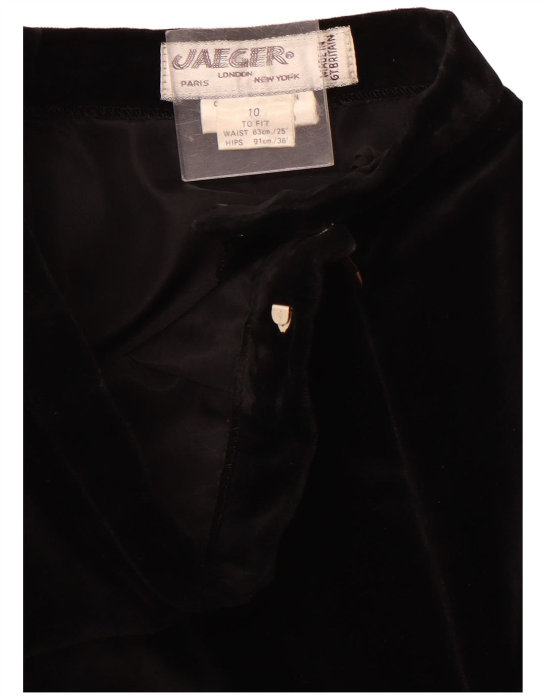 JAEGER Womens High Waist Maxi Skirt UK 10 Small W24  Black Cotton