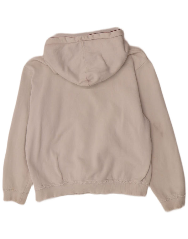 Billabong Womens Graphic Hoodie Jumper US 12 Large White Cotton