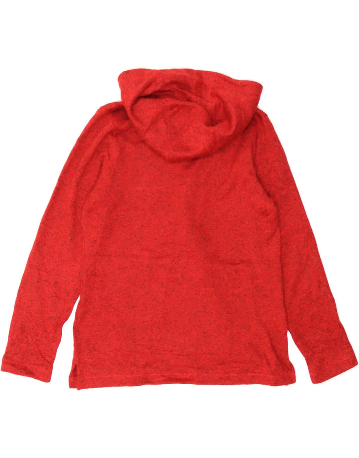 EDDIE BAUER Womens Hoodie Jumper UK 16 Large Red Flecked Polyester Vintage Eddie Bauer and Second-Hand Eddie Bauer from Messina Hembry 