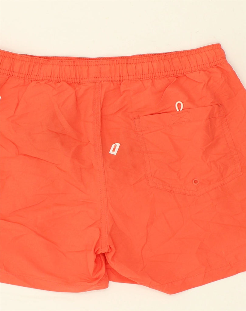 JACK & JONES Womens Graphic Sport Shorts UK 10 Small Orange Polyester | Vintage Jack & Jones | Thrift | Second-Hand Jack & Jones | Used Clothing | Messina Hembry 