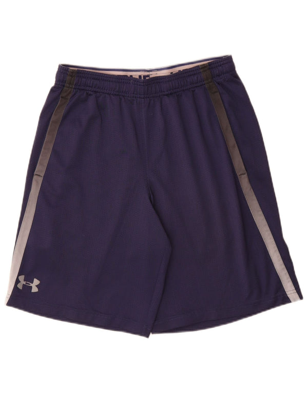 Under Armour Mens Heat Gear Sport Shorts Medium  Navy Blue Polyester