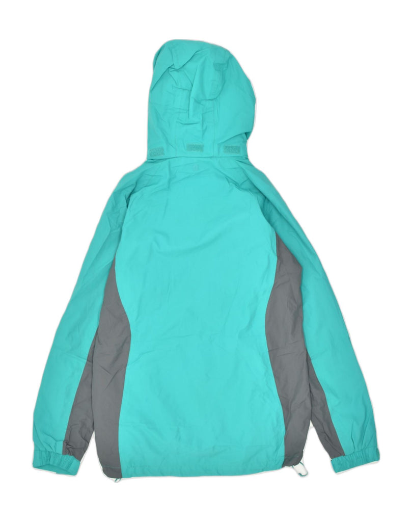 MOUNTAIN WAREHOUSE Womens Hooded Rain Jacket UK 14 large Turquoise | Vintage Mountain Warehouse | Thrift | Second-Hand Mountain Warehouse | Used Clothing | Messina Hembry 