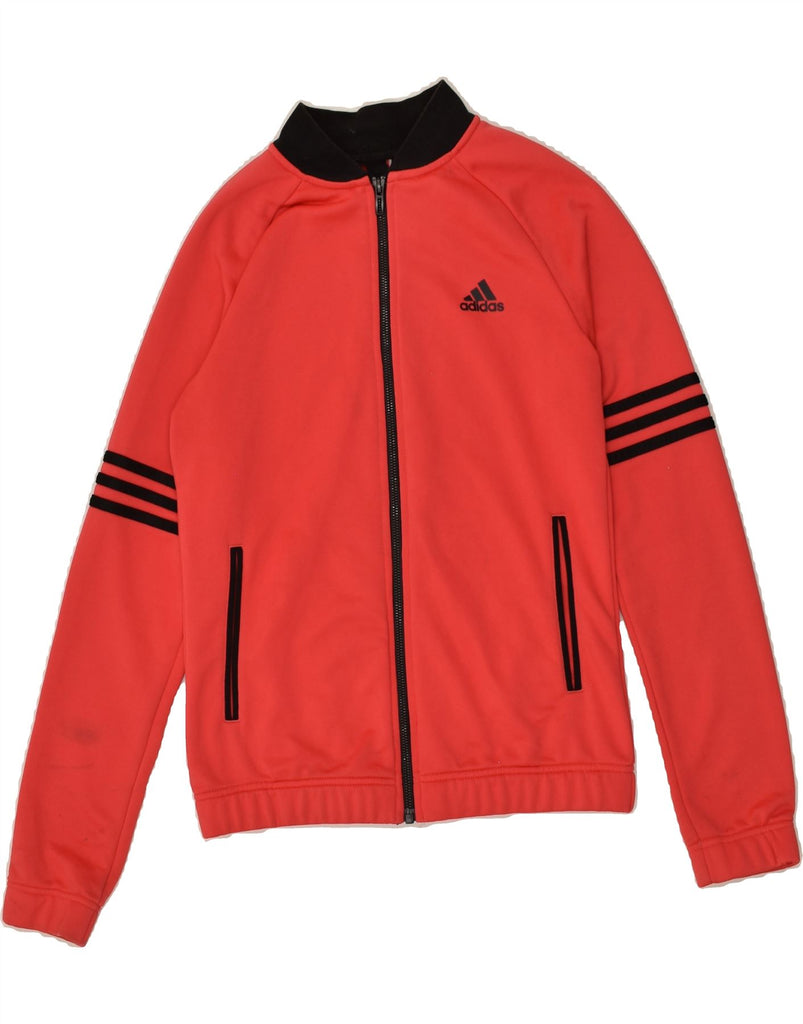 ADIDAS Womens Tracksuit Top Jacket UK 4/6 XS Red Polyester | Vintage Adidas | Thrift | Second-Hand Adidas | Used Clothing | Messina Hembry 