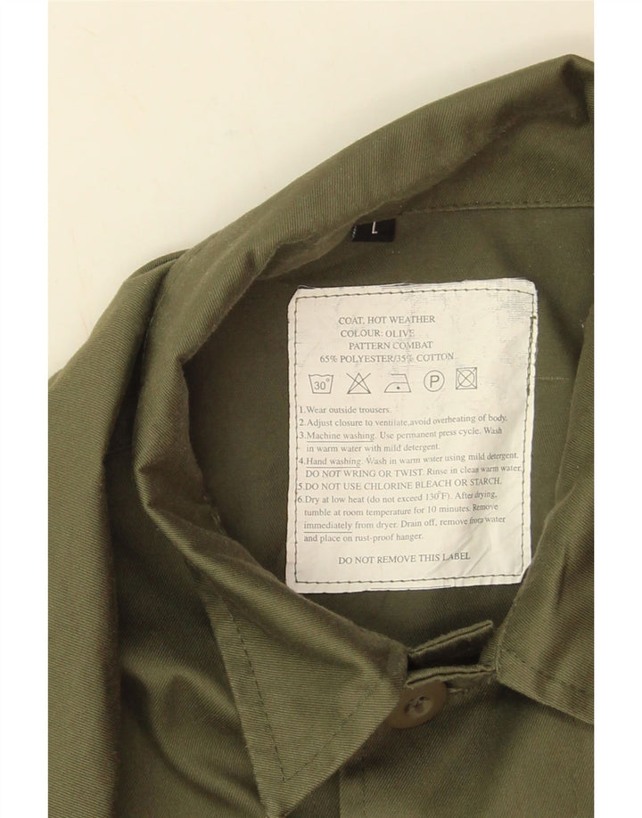 Vintage Mens Utility Jacket UK 40 Large Khaki Polyester