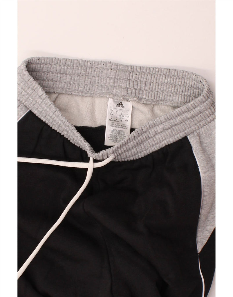 ADIDAS Womens Tracksuit Trousers Joggers UK 8/10 Small  Black Colourblock Vintage Adidas and Second-Hand Adidas from Messina Hembry 