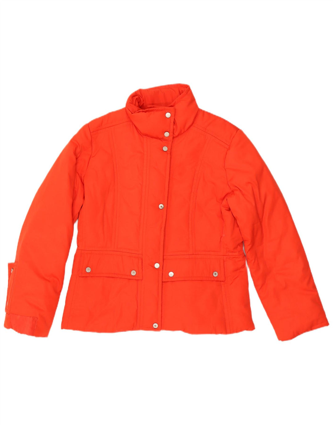 TOMMY HILFIGER Womens Padded Jacket UK 14 Large Orange Polyester