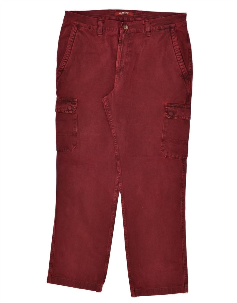 CARRERA Mens Slim Cargo Trousers W36 L29 Burgundy Cotton | Vintage Carrera | Thrift | Second-Hand Carrera | Used Clothing | Messina Hembry 