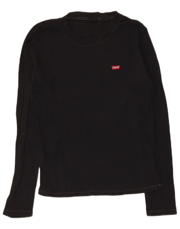 LEVI'S Womens Top Long Sleeve UK 10 Small Black