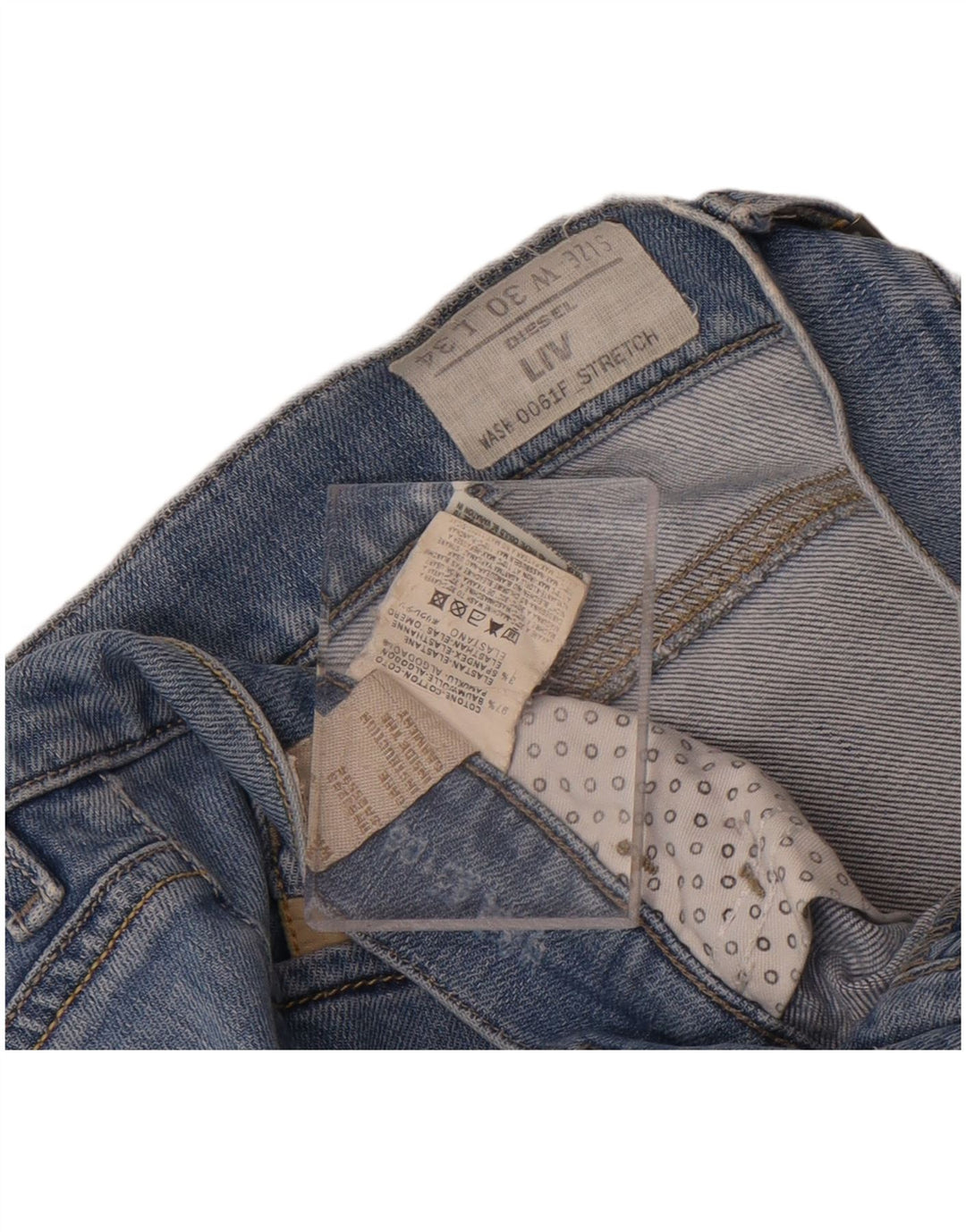 Diesel Womens Liv Slim Jeans W30 L30 Blue Cotton