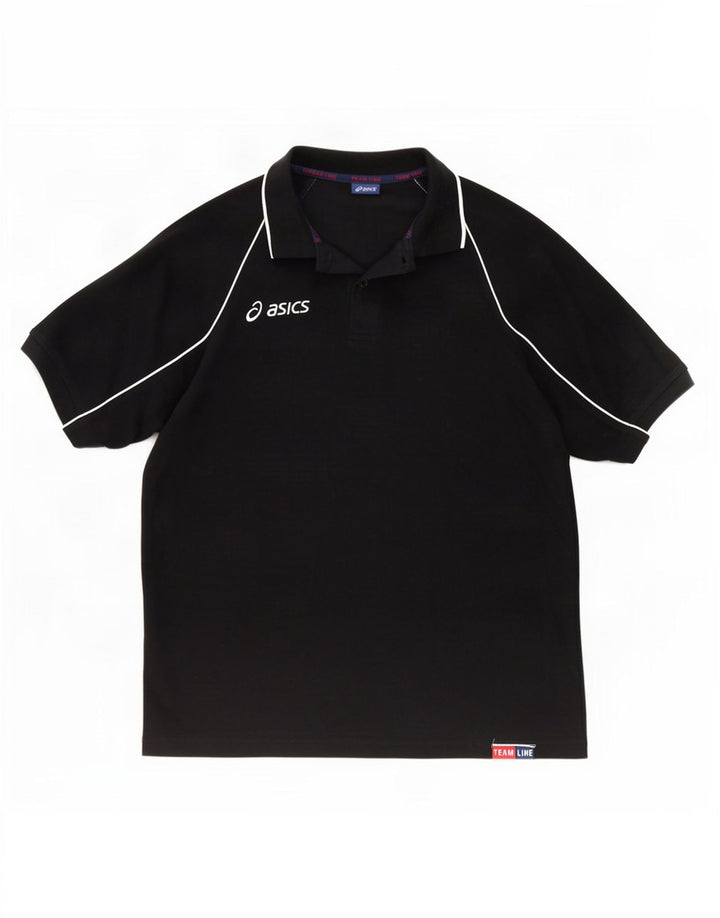 Asics Mens Polo Shirt XL Black Cotton