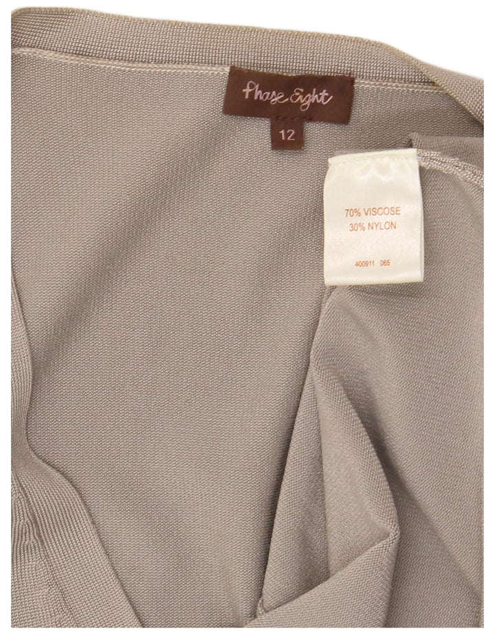 PHASE EIGHT Womens Crop 3/4 Sleeve Cardigan Sweater UK 12 Medium Grey