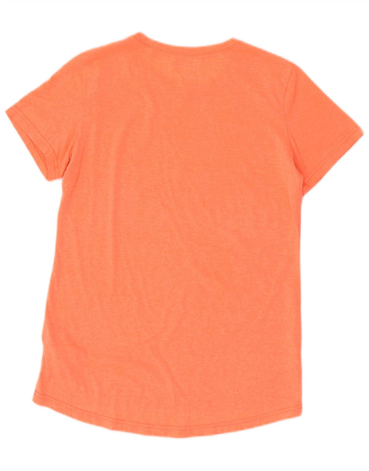 REEBOK Womens T-Shirt Top UK 12 Medium  Orange Flecked Polyester