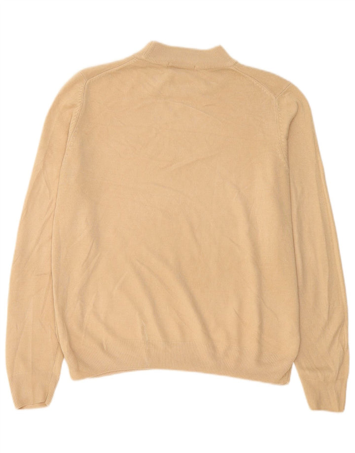 Marks & Spencer Womens Turtle Neck Jumper Sweater UK 14 Large Beige