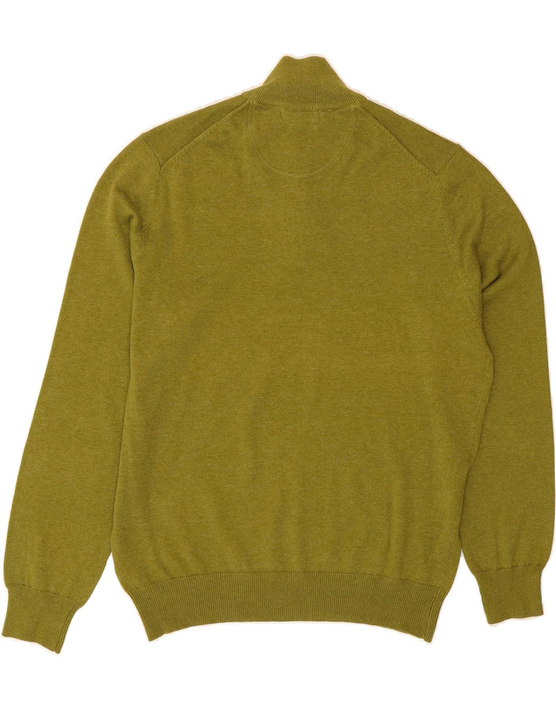 MASSIMO DUTTI Mens Zip Neck Jumper Sweater XL Green Cotton Vintage Massimo Dutti and Second-Hand Massimo Dutti from Messina Hembry 