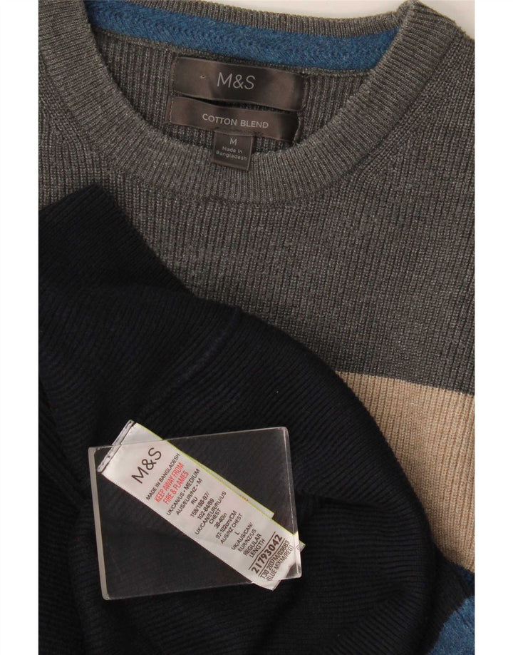 Marks & Spencer Mens Crew Neck Jumper Sweater Medium Multicoloured