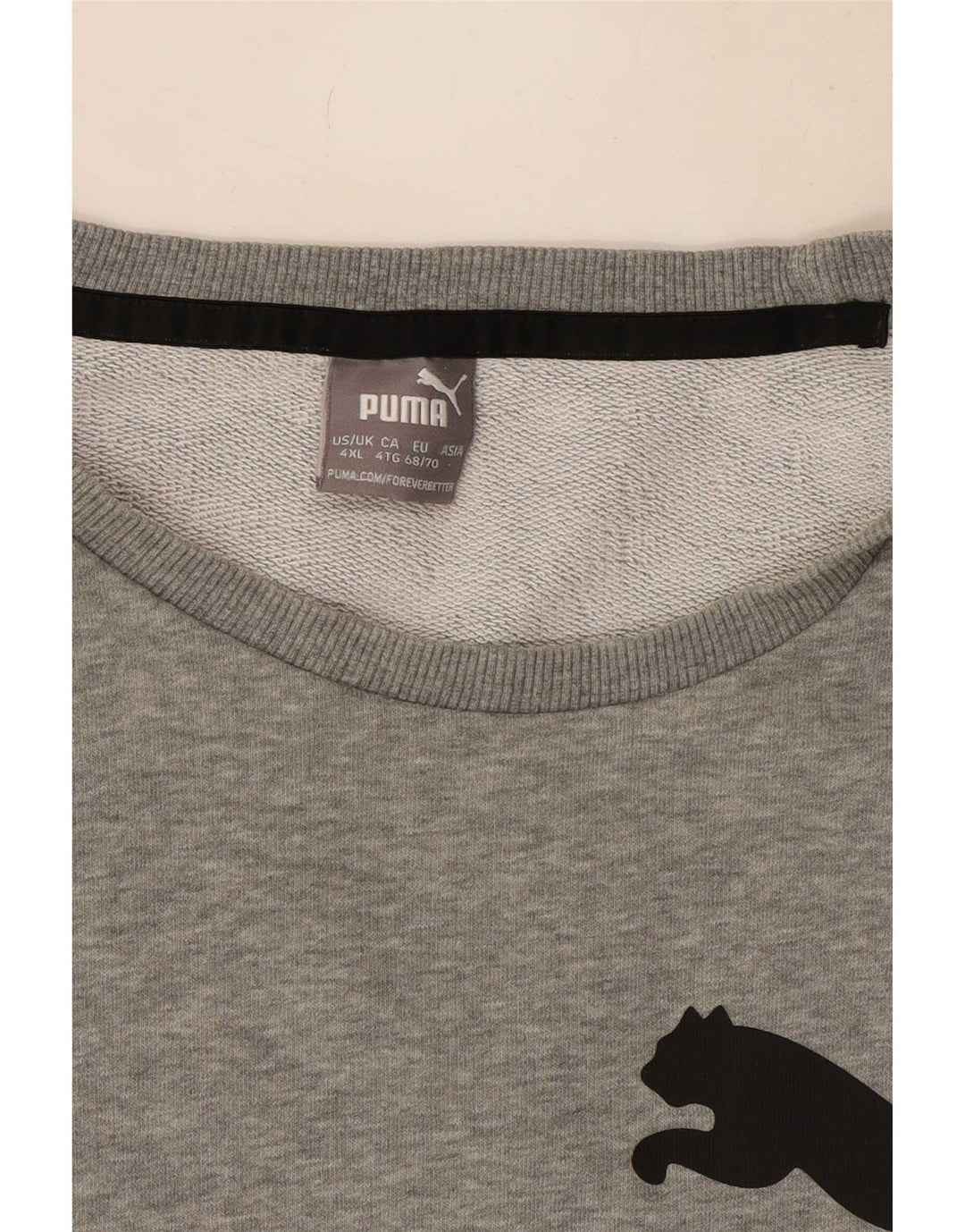 Puma Mens Graphic Sweatshirt Jumper 4XL Grey Flecked Cotton
