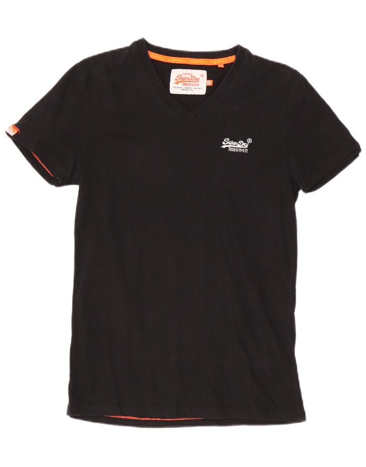 Superdry Mens T-Shirt Top Small Black Cotton