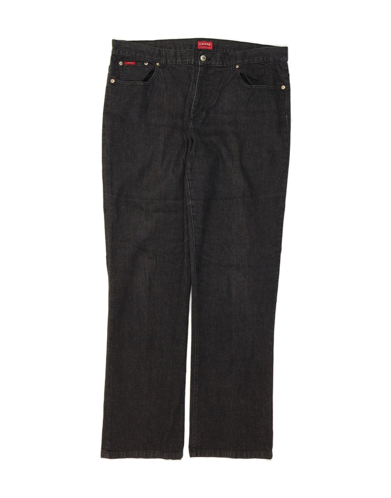 CHAPS Womens Straight Jeans US 12 Large W38 L32 Black Cotton Vintage Chaps and Second-Hand Chaps from Messina Hembry 