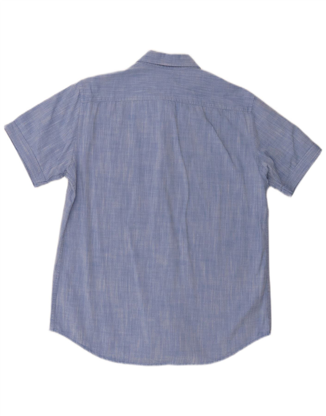 Carrera Mens Short Sleeve Shirt Large Blue Cotton