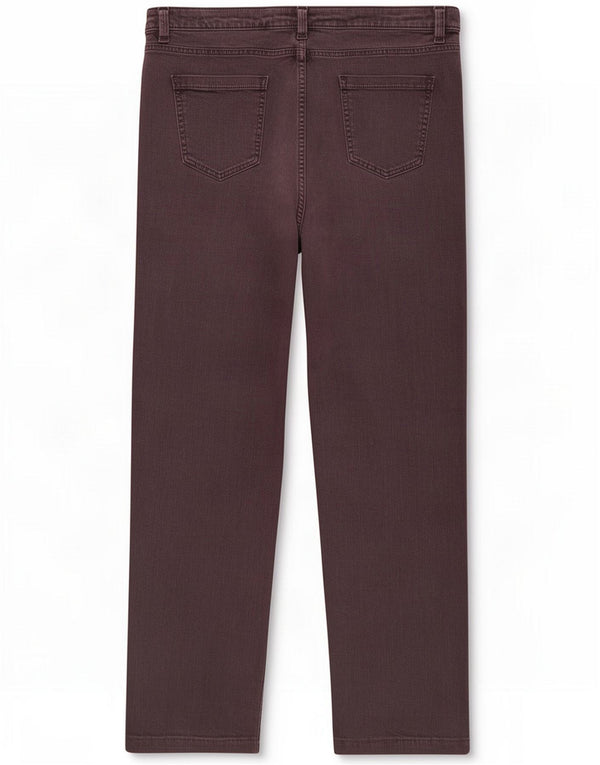 Marks & Spencer Womens Straight Jeans UK 22 3XL W42 L28 Brown Cotton
