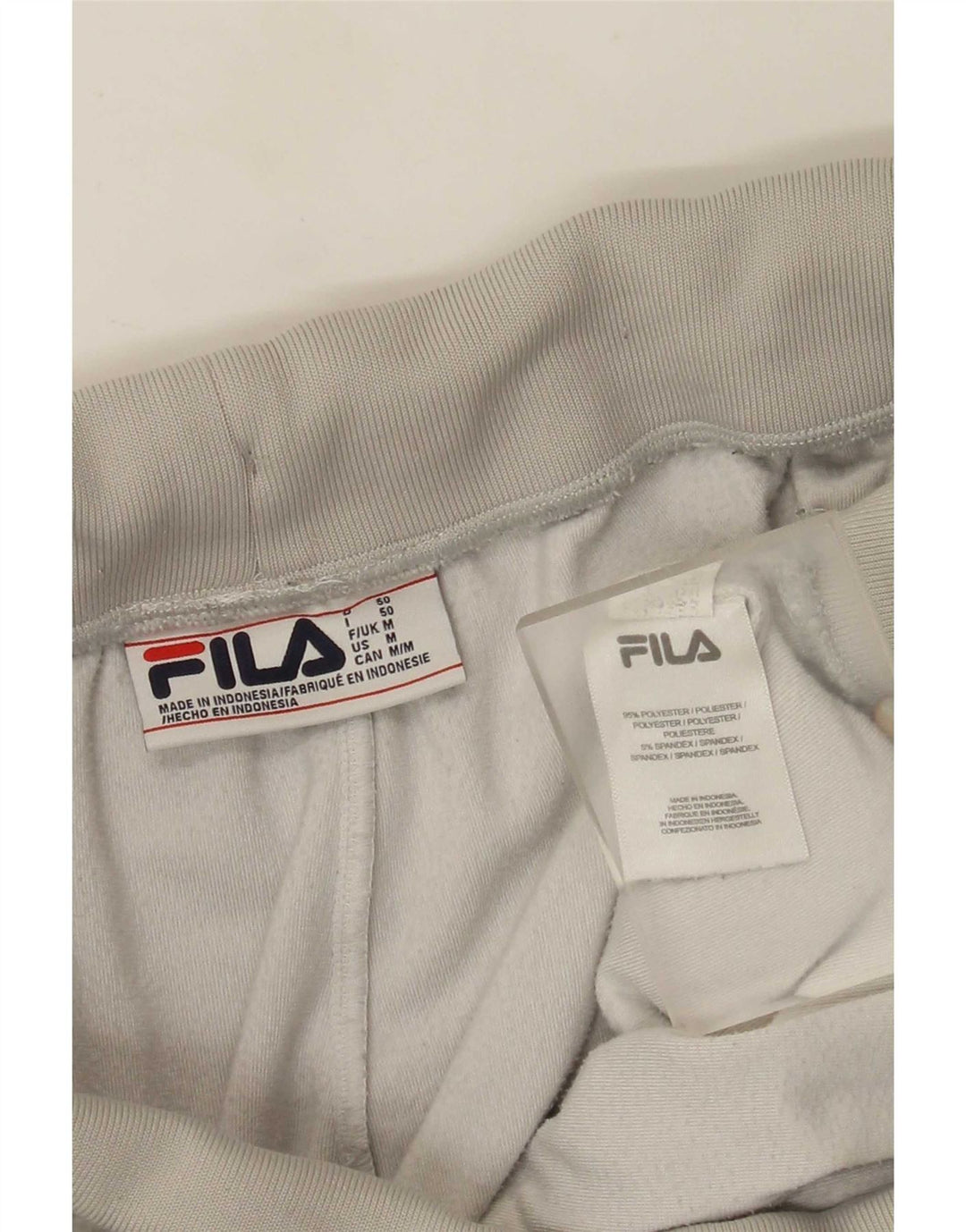 Fila Mens Velour Tracksuit Trousers Joggers Medium Grey Flecked Polyester