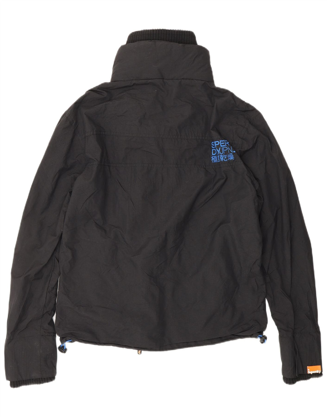 SUPERDRY Womens The Windcheater Windbreaker Jacket UK 14 Medium Black