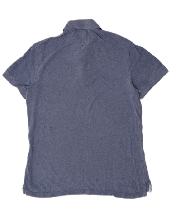 Tommy Hilfiger Mens Custom Fit Polo Shirt Medium Blue Cotton