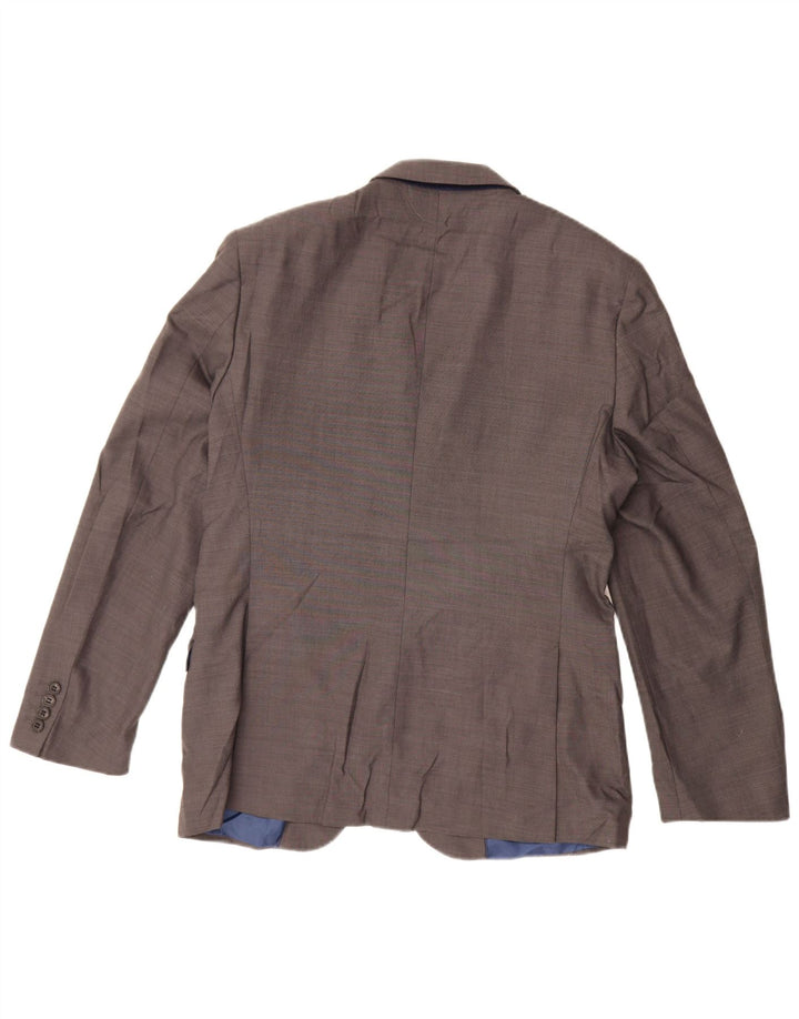 MARKS & SPENCER Mens Tailored Fit 2 Button Blazer Jacket UK 38 Medium Grey