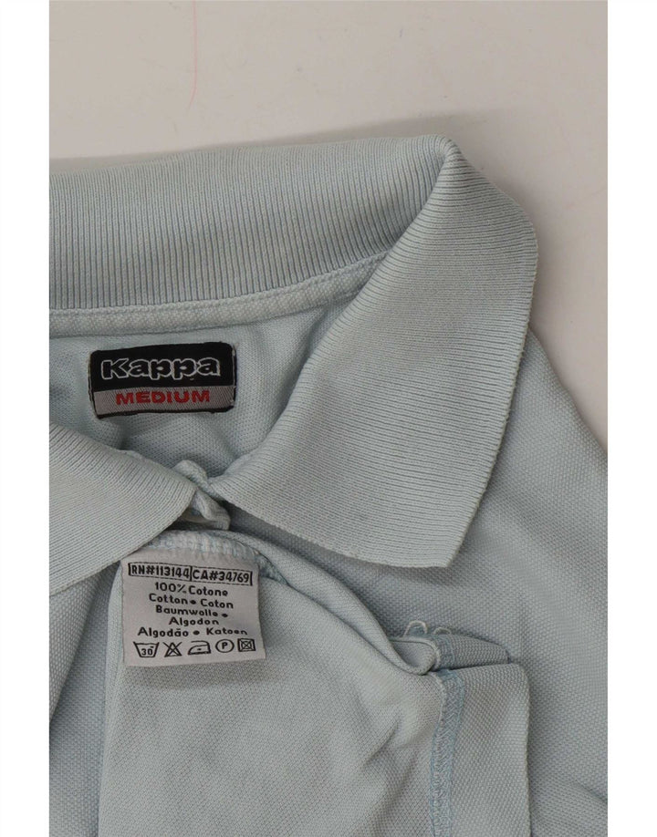 Kappa Womens Polo Shirt UK 12 Medium Blue Cotton