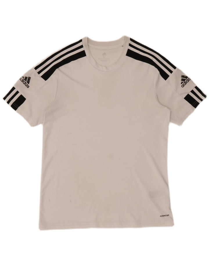 Adidas Mens Aeroready T-Shirt Top Medium White Colourblock Polyester