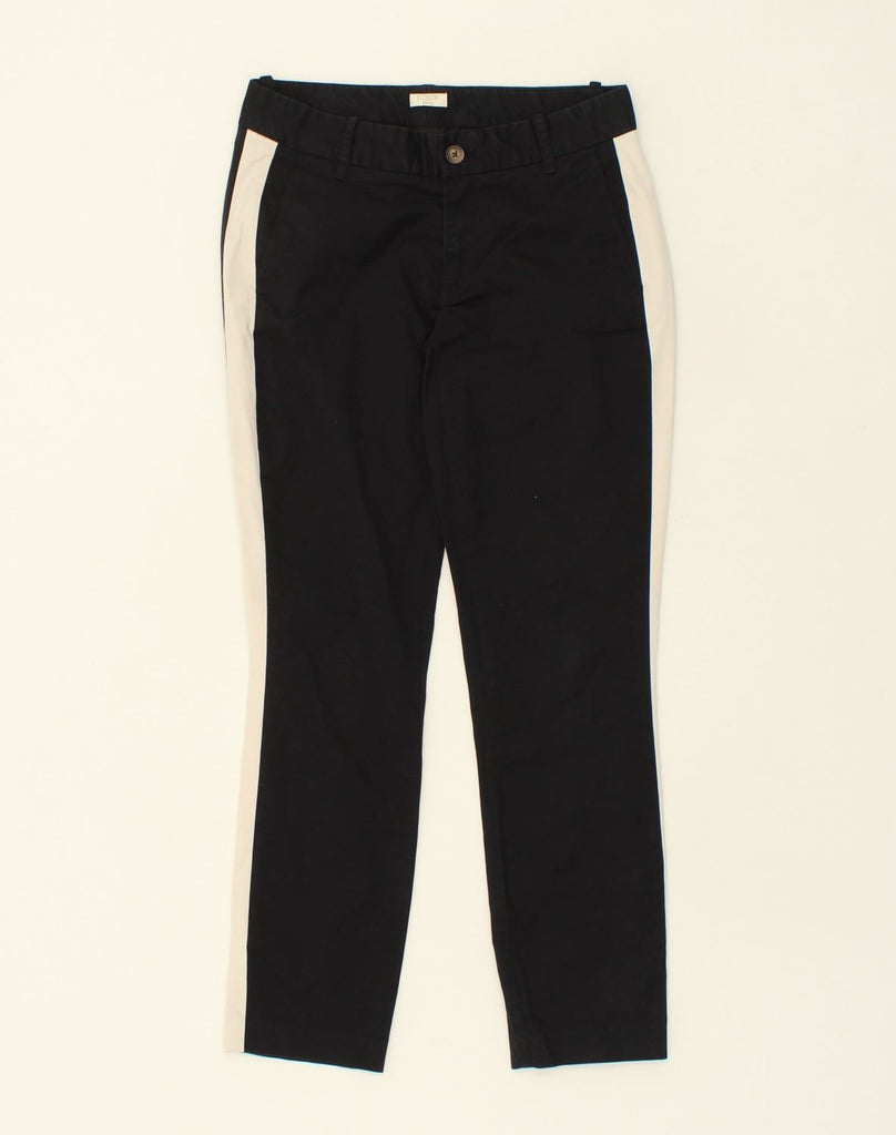 J. CREW Womens Straight Casual Trousers US 2 XS W28 L28 Black Colourblock | Vintage J. Crew | Thrift | Second-Hand J. Crew | Used Clothing | Messina Hembry 