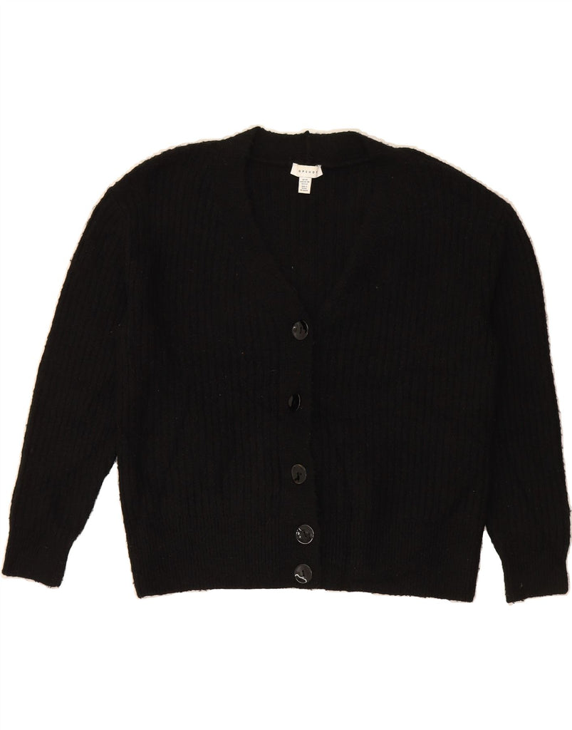 TOPSHOP Womens Oversized Cardigan Sweater UK 6 XS Black Acrylic Vintage Topshop and Second-Hand Topshop from Messina Hembry 