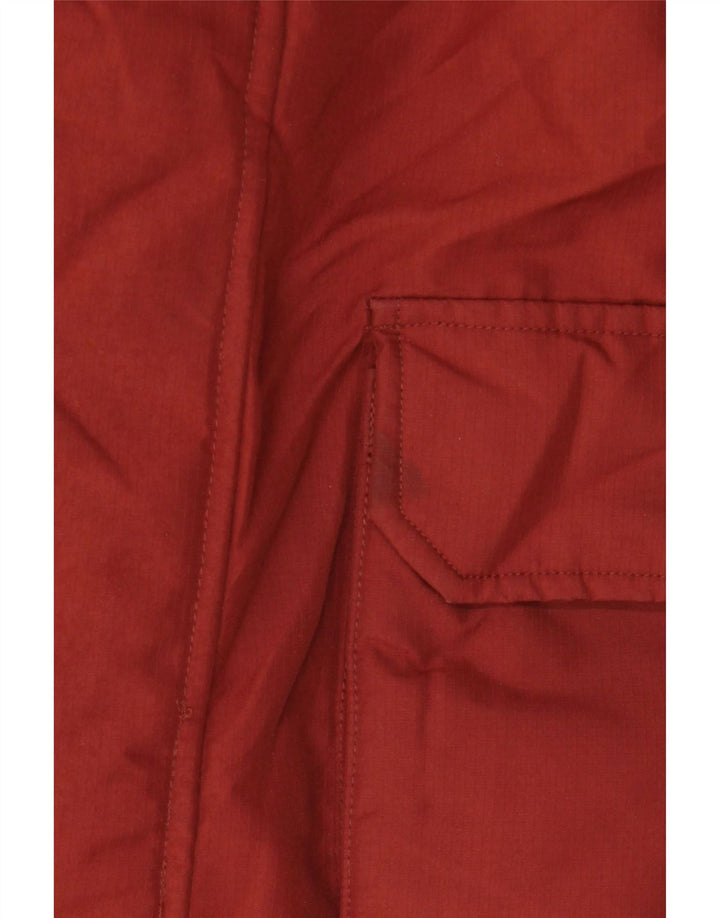 Marks & Spencer Mens Hooded Padded Parka Jacket UK 40 Large Burgundy Winter