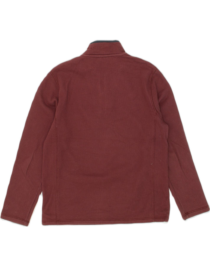 MOUNTAIN WAREHOUSE Mens Zip Neck Sweatshirt Jumper Medium Burgundy Cotton | Vintage Mountain Warehouse | Thrift | Second-Hand Mountain Warehouse | Used Clothing | Messina Hembry 