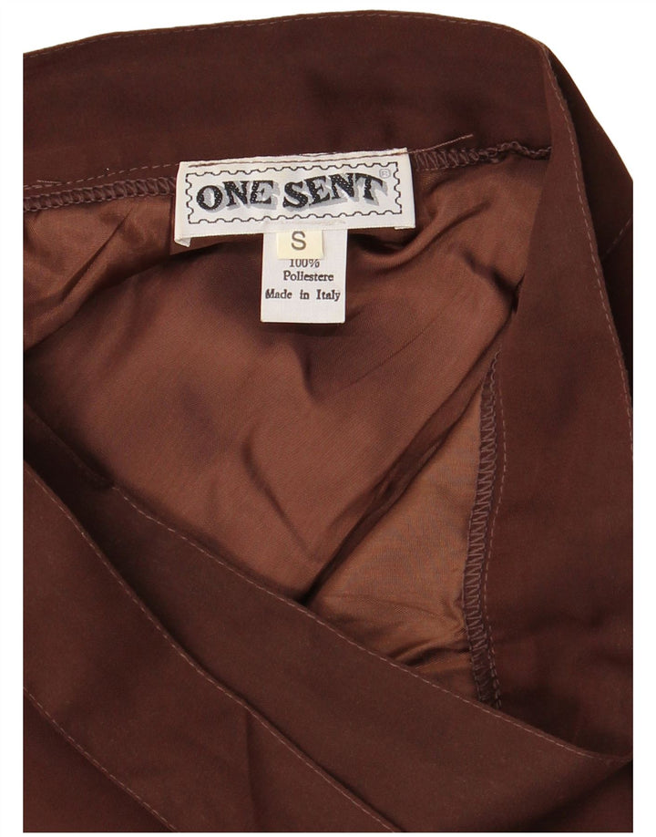 VINTAGE Womens Wrap Skirt Small W26  Brown Polyester