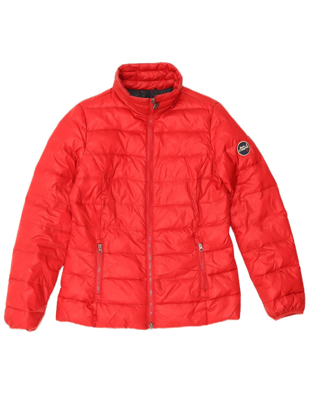 Best Company Womens Hooded Padded Jacket UK 14 Medium Red Nylon