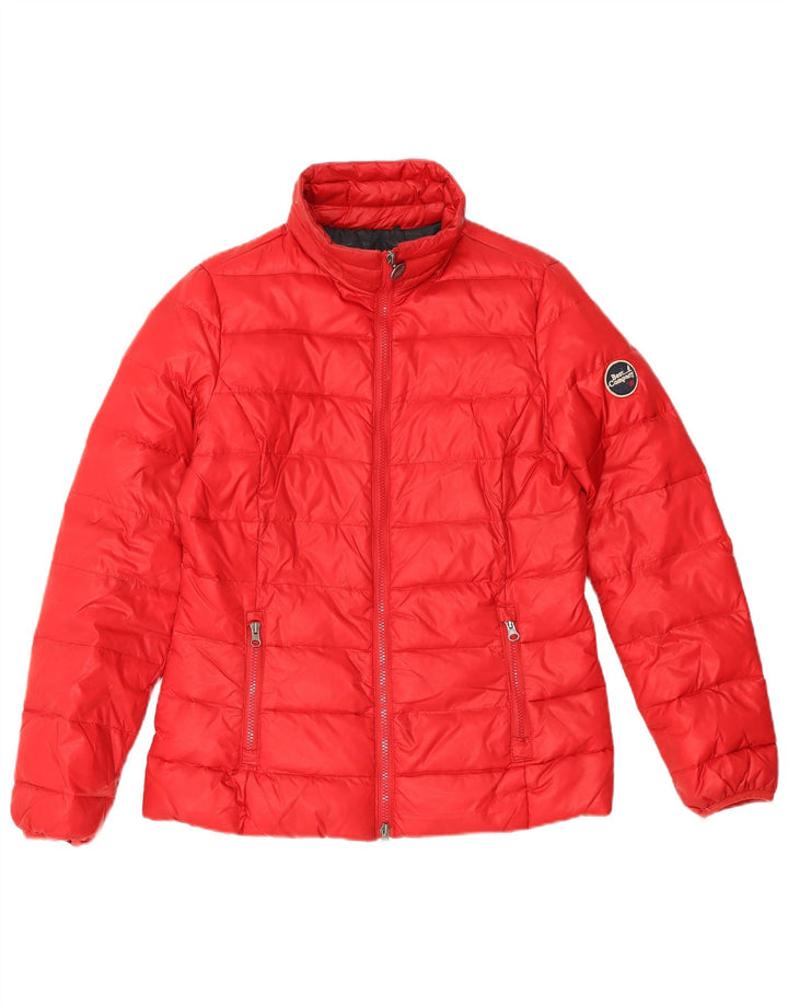 Best Company Womens Hooded Padded Jacket UK 14 Medium Red Nylon
