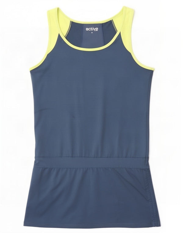 Tchibo Womens Sleeveless Tennis Dress UK 10 Small Navy Blue Colourblock