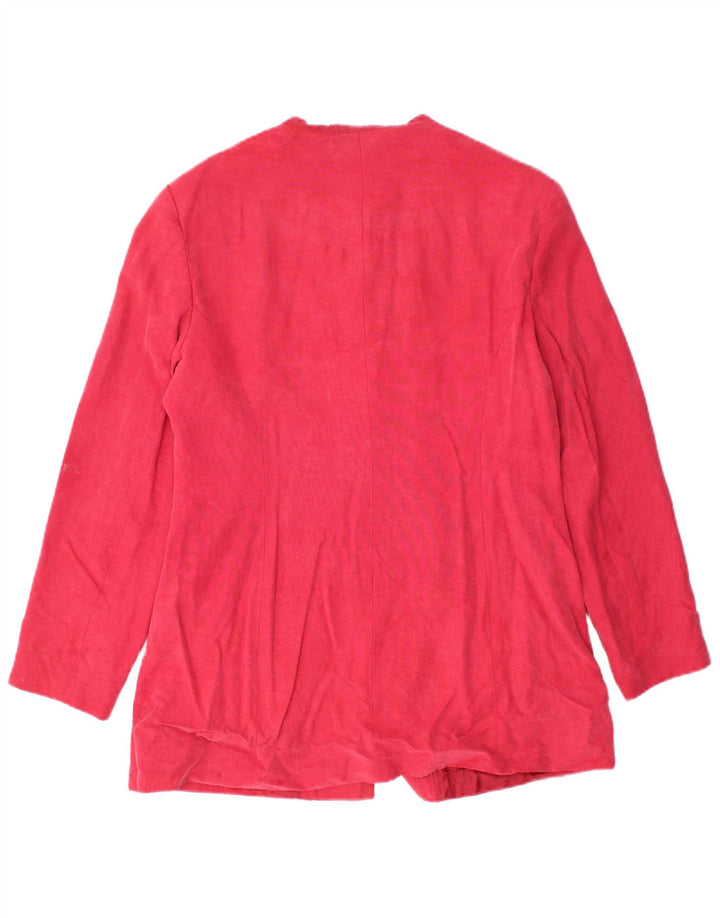 Monsoon Womens 5 Button Blazer Jacket UK 14 Medium Red Viscose