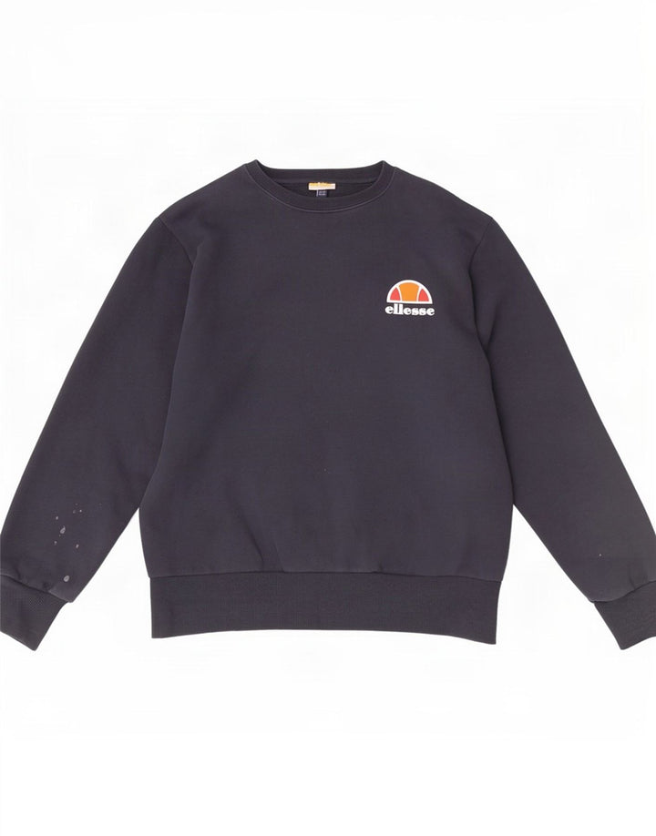 Ellesse Mens Sweatshirt Jumper Medium Navy Blue Cotton
