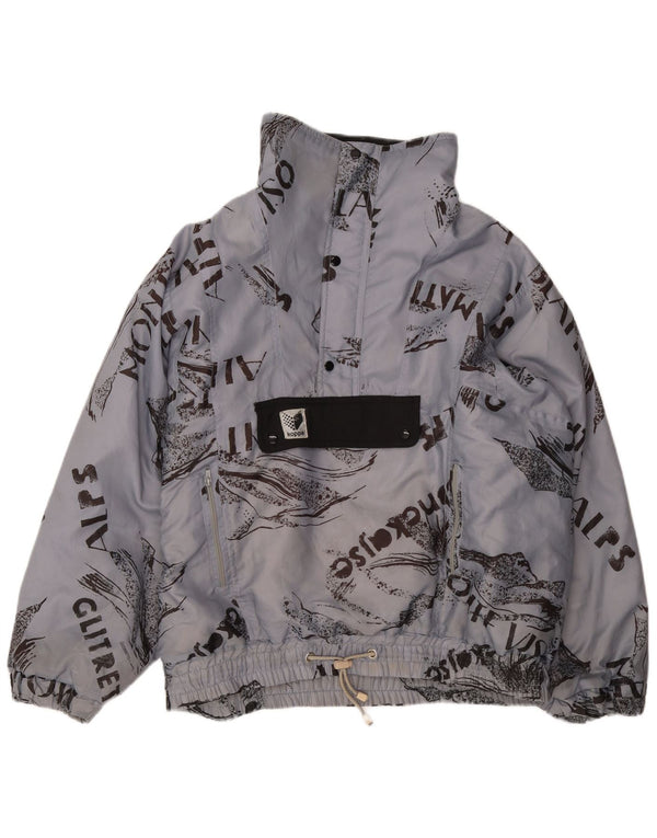 TACTEL Mens Graphic Anorak Jacket UK 48 4XL Blue Polyamide