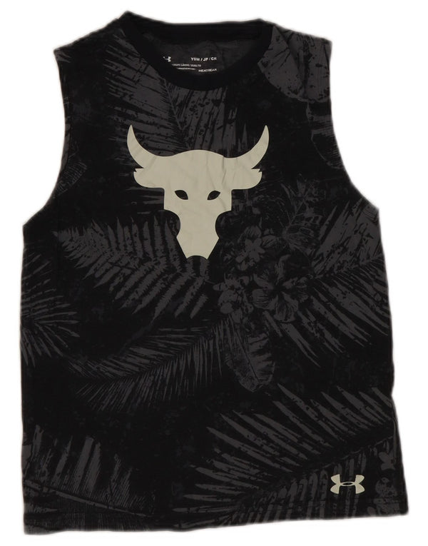 Under Armour Boys Heat Gear Graphic Vest Top 7-8 Years Small  Black