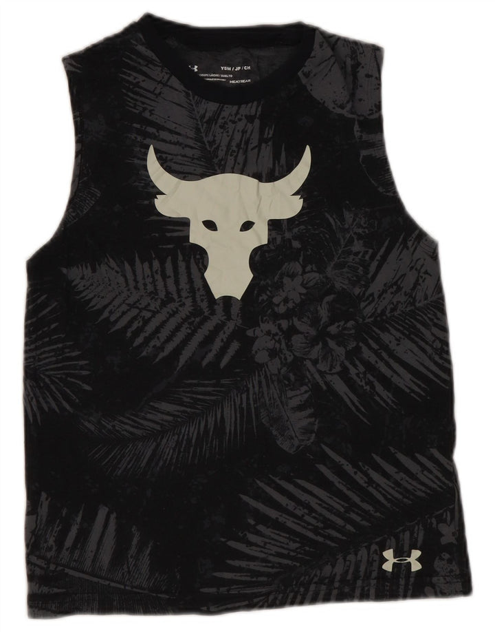 Under Armour Boys Heat Gear Graphic Vest Top 7-8 Years Small  Black