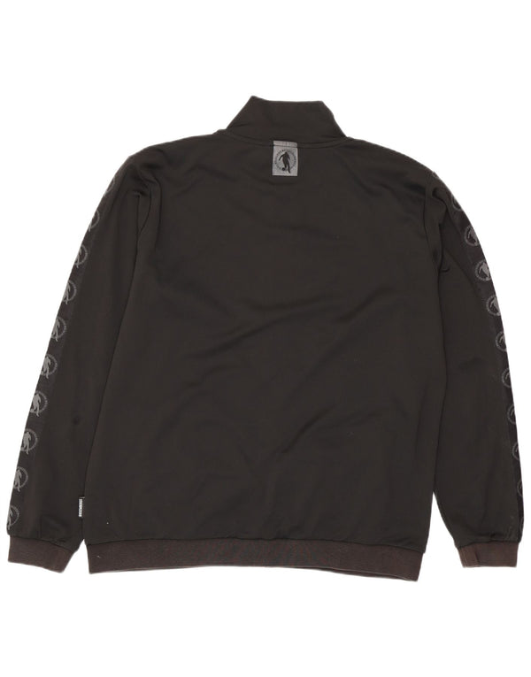 Bikkembergs Boys Graphic Tracksuit Top Jacket 15-16 Years Black Cotton